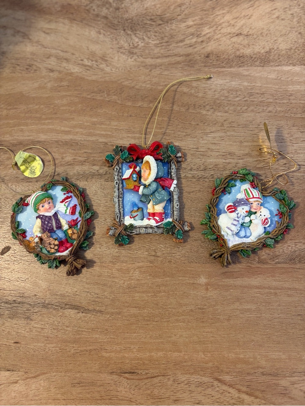 1999 Ashton-Drake Christmas in the Woods Ornaments – Set of 3